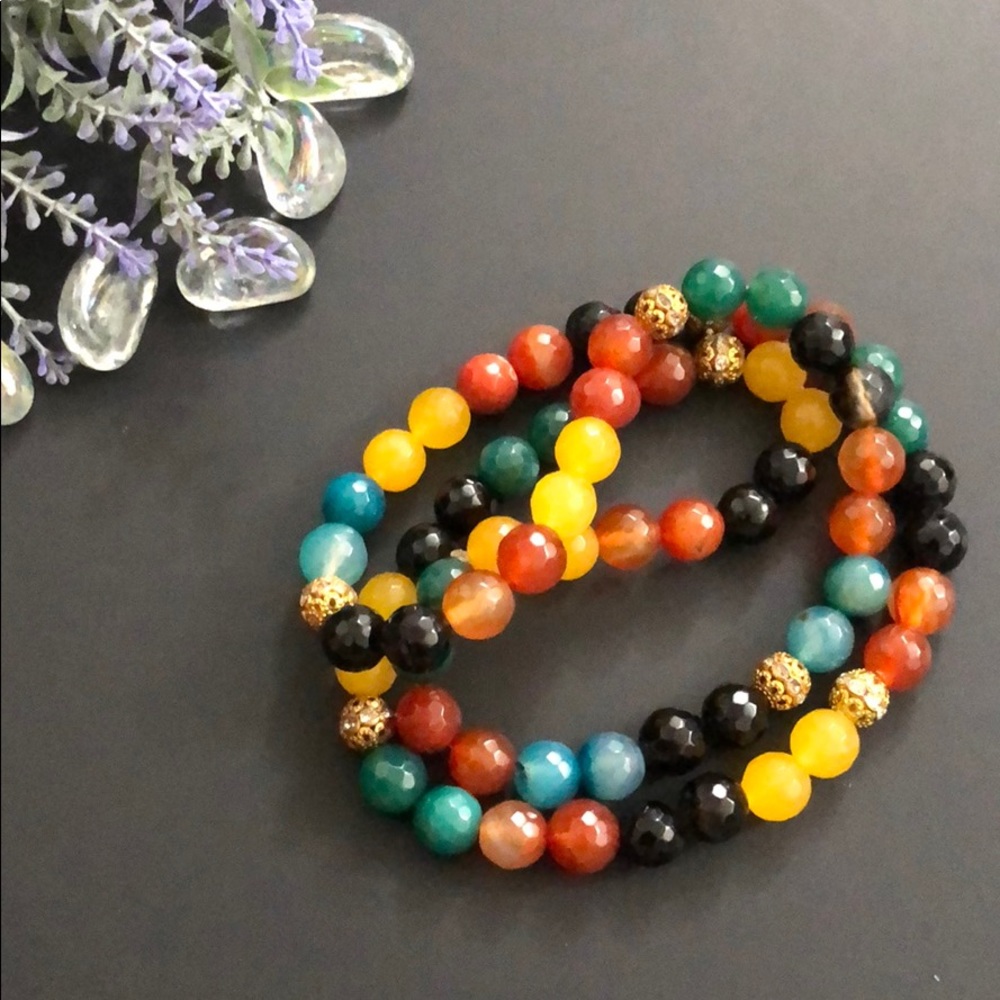 Multicolored Beaded Long Necklace